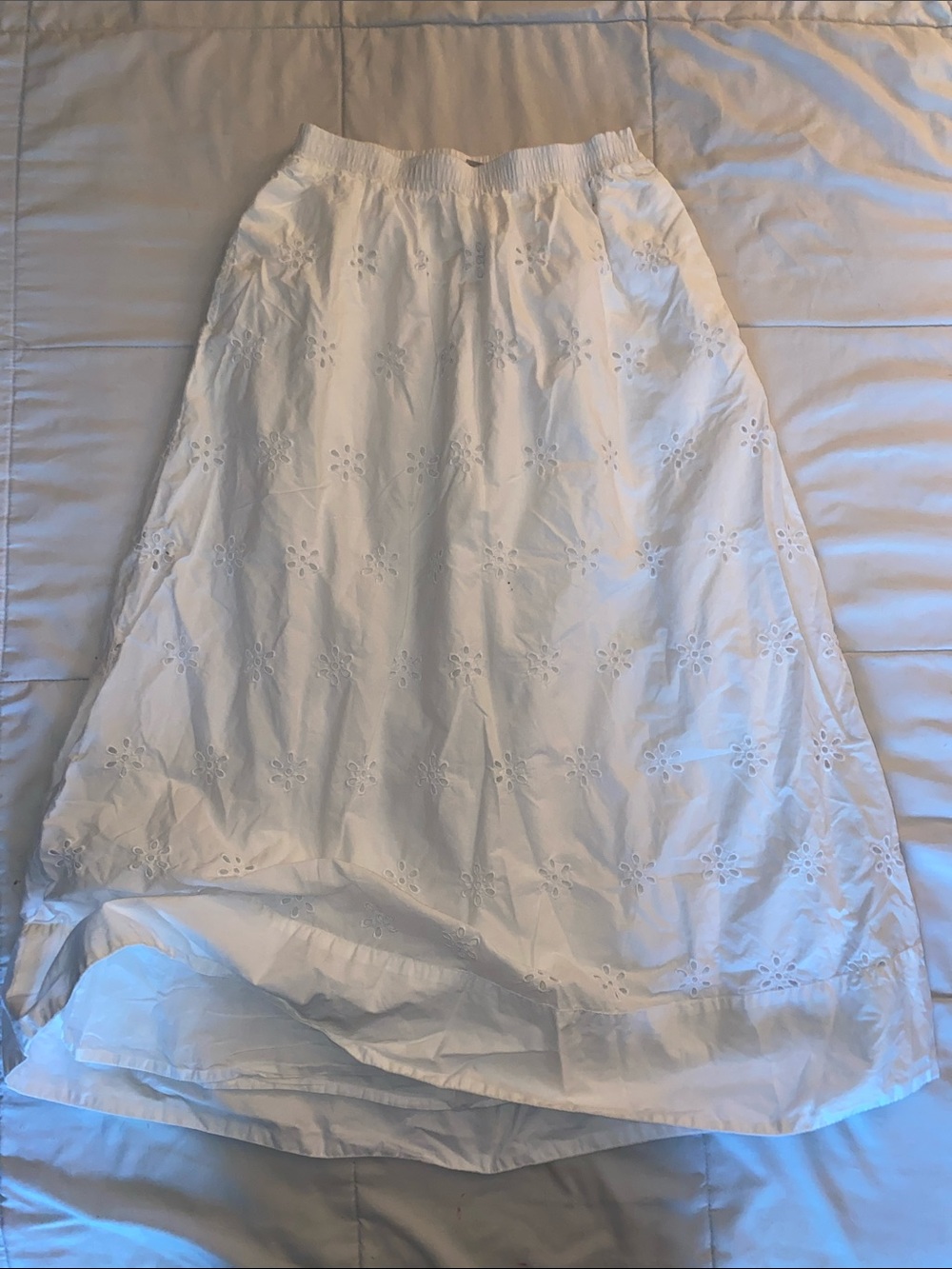 a new day White Eyelet Maxi Skirt
